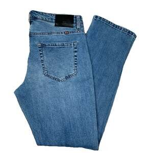 English Laundry Men's Harrow Straight Fit Stretch Blue Jeans